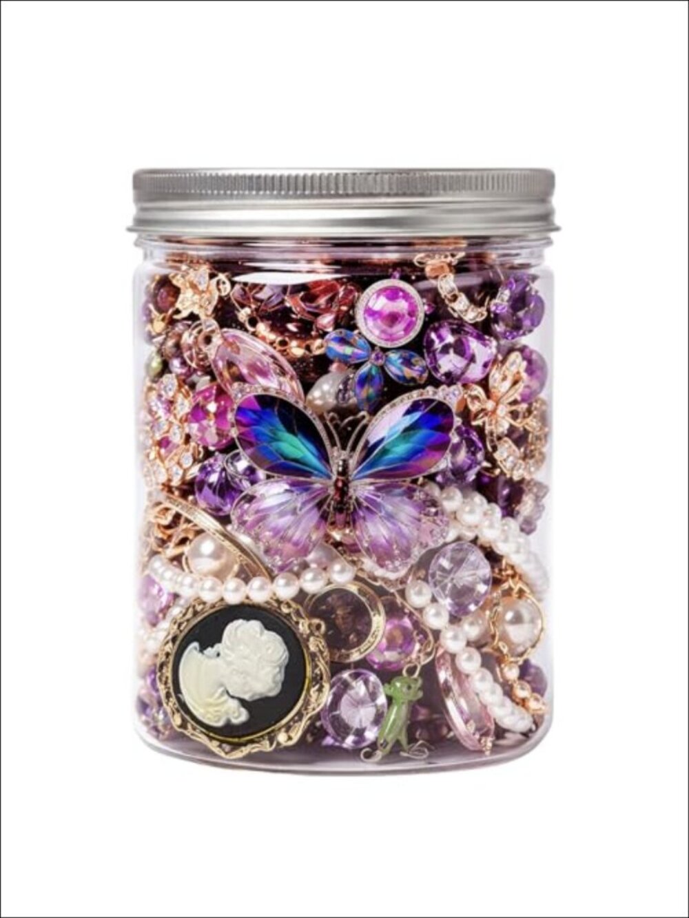 Mystery Jewelry Jar Box Set Surprise Gift for Women Teens Alloy